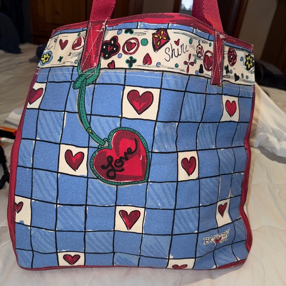 Brighton "Love Sparkle" canvas tote bag designed by Tom Clancy NWOT - Picture 3 of 9